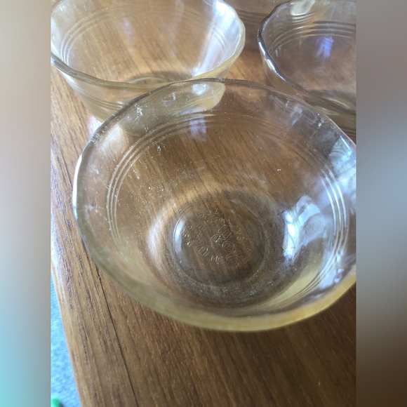 Set of 7 Corning Pyrex Fireside #463 Amber Custard Cups 6 OZ Scallop Edge 175ML - Picture 6 of 12